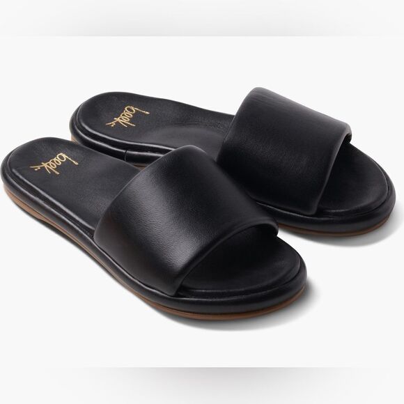 Beek puffbird slide sandal in black size 9 women’s brand new in box - Picture 1 of 3